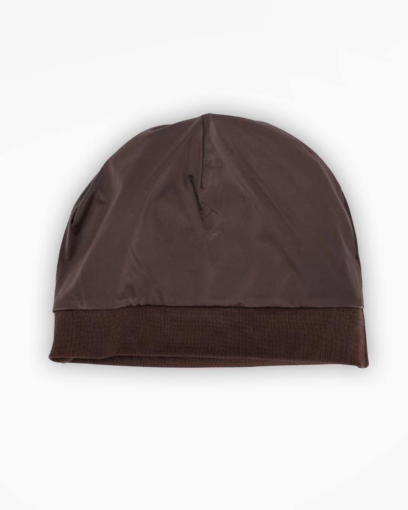 SKULL CAP MARRON - INTÉRIEUR SATIN