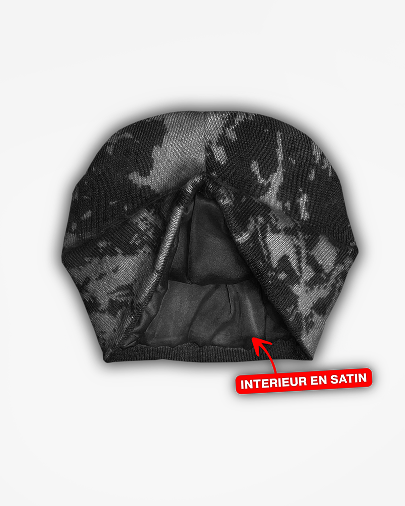 CENSORED BEANIE NOIR - INTÉRIEUR SATIN