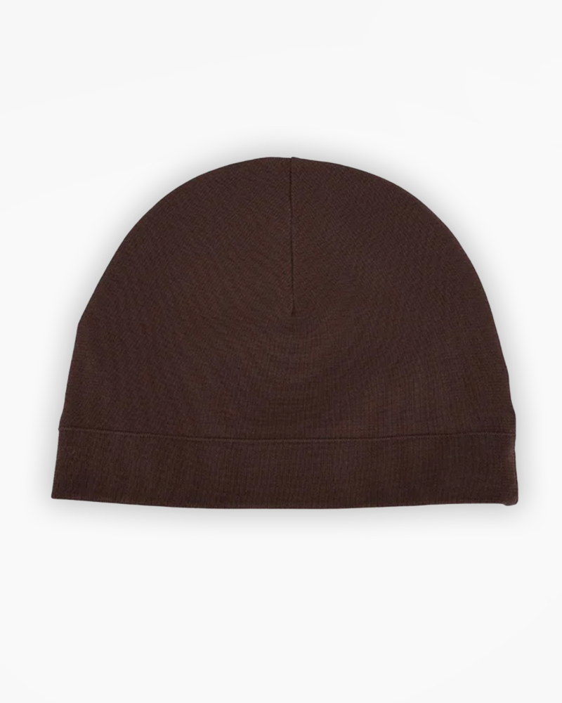 SKULL CAP MARRON - INTÉRIEUR SATIN