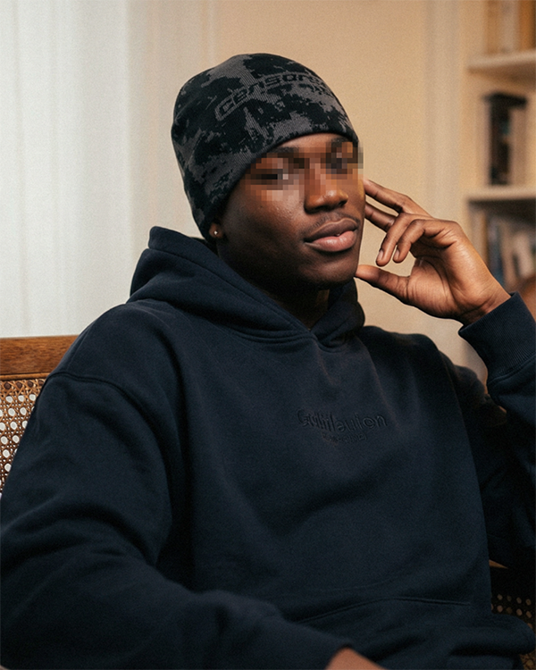 CENSORED BEANIE NOIR - INTÉRIEUR SATIN